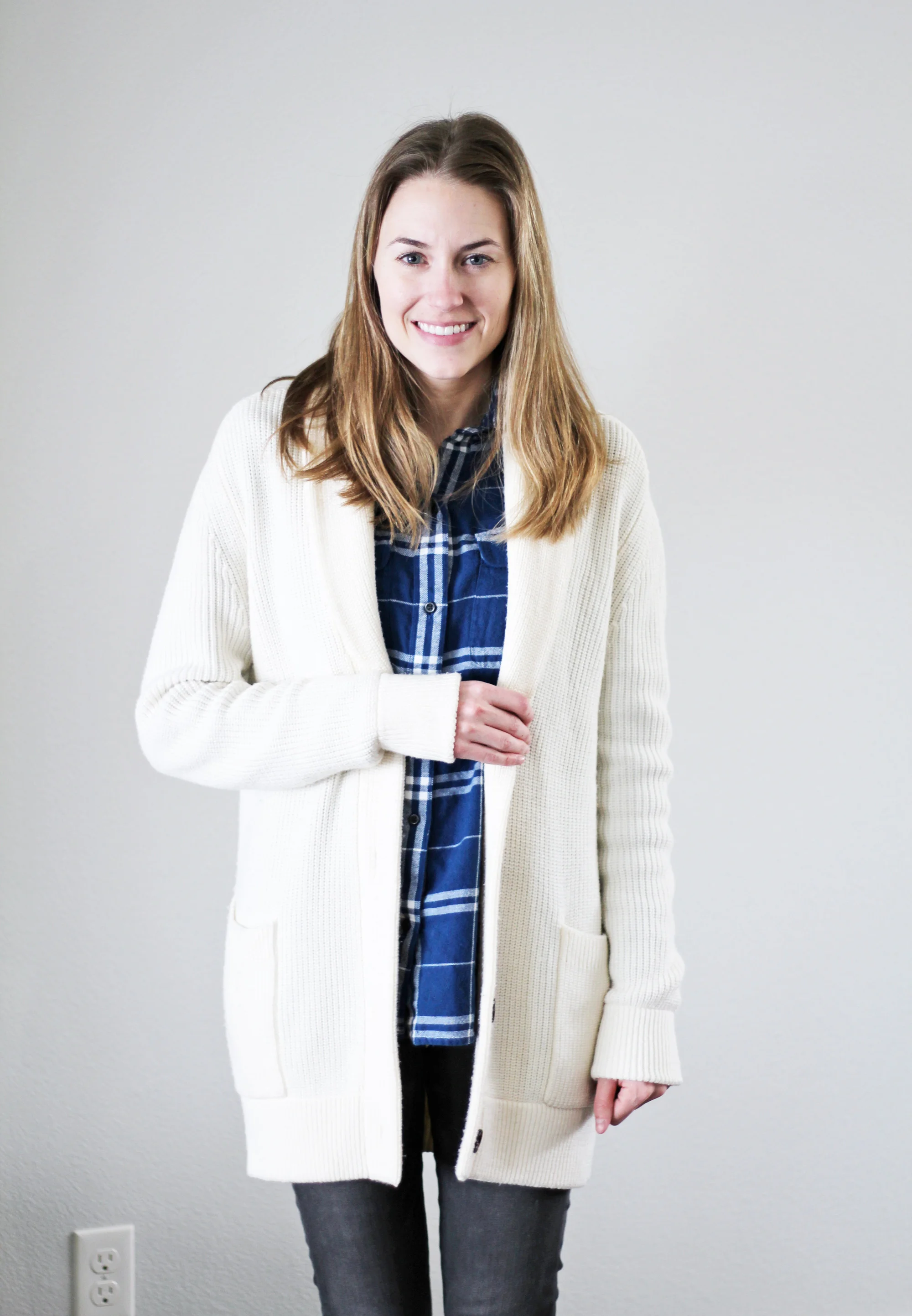 Cardigan hotsell over flannel